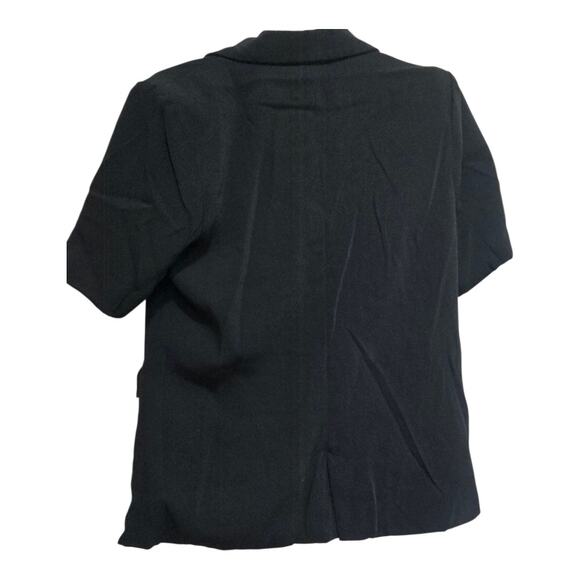 Skies Are Blue Blazer Jacket Women’s Size M Black Short Sleeve - Picture 2 of 7